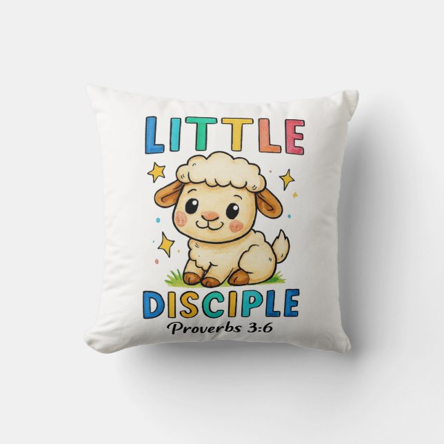 Coussin Petit disciple Proverbes 3:6 (Recto)