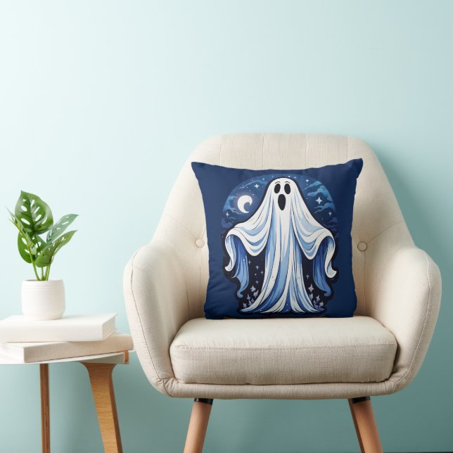 Coussin Petit Fantôme Effrayant - Halloween 16 - Amusement (Chaise)
