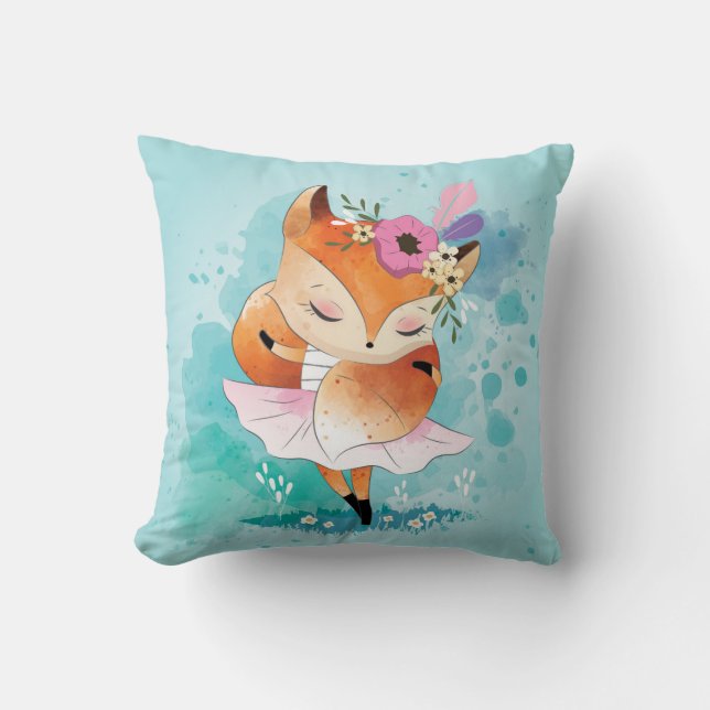 Coussin Petit Fox mignon (Recto)
