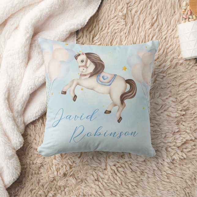 Coussin Petit garçon de Fairytale Pony Blue ballons étoile (Couverture)