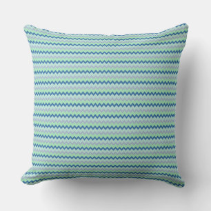 Coussin Petit motif chevron dans les couleurs bleu vert