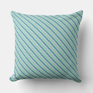 Coussin Petit motif chevron dans les couleurs bleu vert