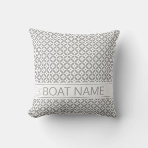 Coussin Petit Motif géométrique gris et blanc chaleureux. 