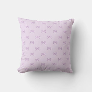 Coussin Petit Nœud Violet Féminin Pastel & Coquette 