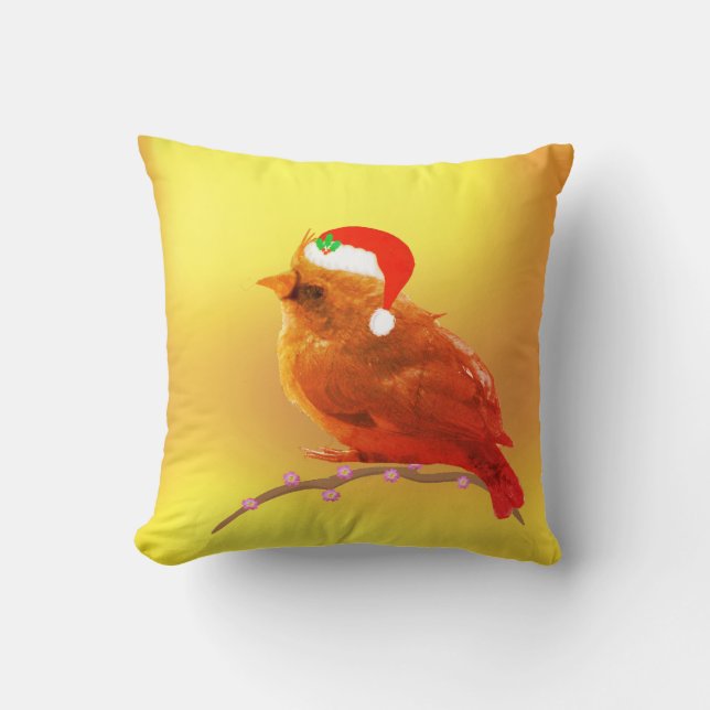 Coussin Petit oiseau de Noël (Recto)