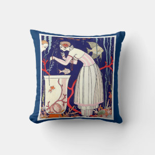 COUSSIN PETIT POISSON ÉTONNANT, MODE DE BEAUTÉ ART DÉCO
