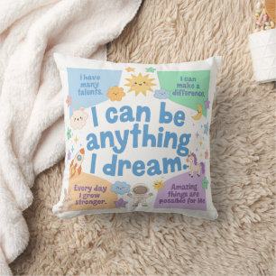 Coussin Petit rêveur encouragement pour les esprits en cro