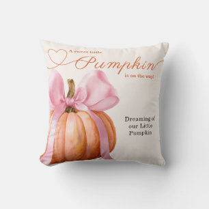 Coussin Petit Ruban de Baby Shower Citrouille – Salem Roma