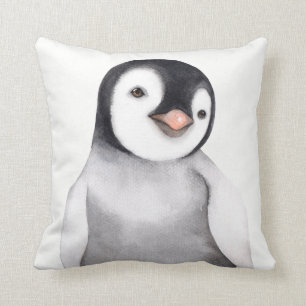 Coussin Petite coutume mignonne de pingouin d'aquarelle