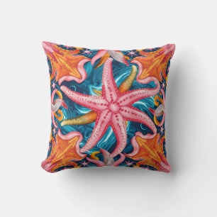 Coussin Petite étoile de mer rose
