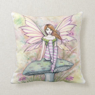 Coussin Petite Fée de Printemps par Molly Harrison