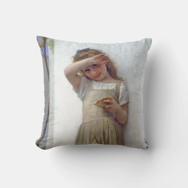 Coussin Petite fille, Bouguereau (Recto)