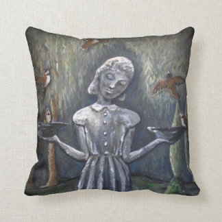Coussin Petite fille d'oiseau de ~ de Wendy