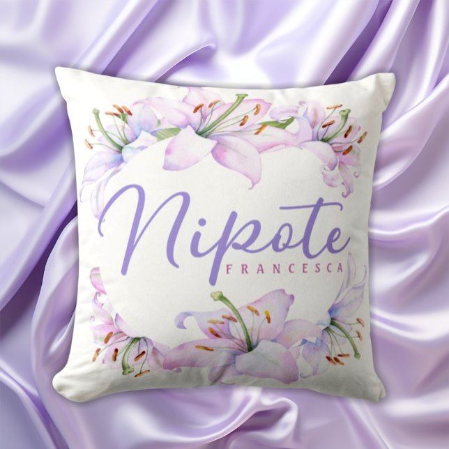 Coussin Petite-fille italienne ou cadeau nièce (Créateur téléchargé)