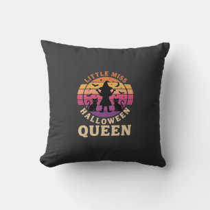 Coussin Petite Reine de Halloween Sorcière Chat Design_1