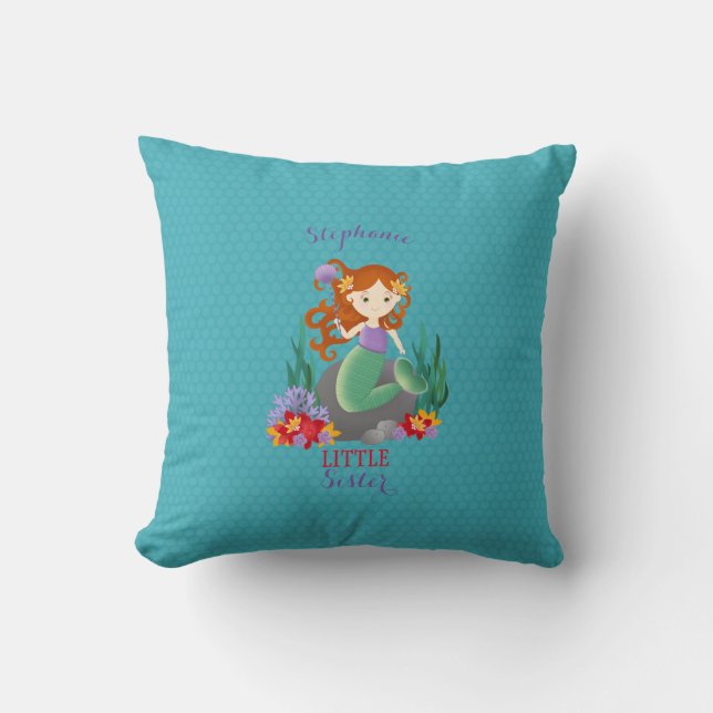 Coussin Petite soeur de la mignonne sirène (Recto)
