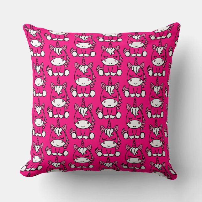 Coussin Petites filles Unicorn Pony (Recto)
