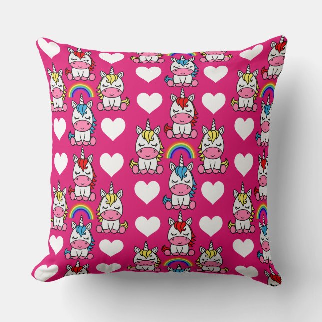 Coussin Petites filles Unicorn Pony (Recto)