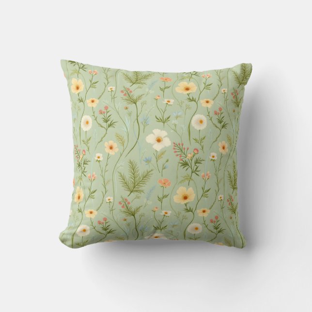 Coussin Petites Fleurs de Prairie (Recto)