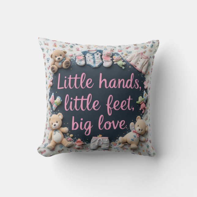 Coussin Petites mains petits pieds (Recto)