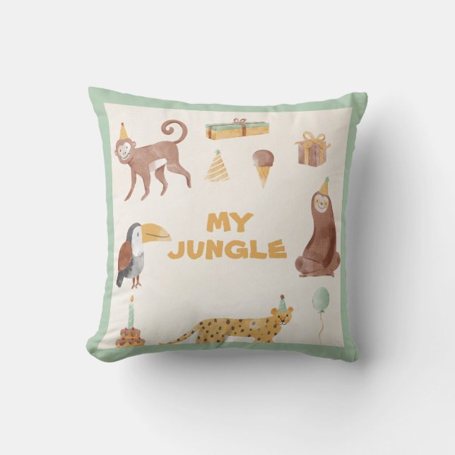Coussin Petits animaux de la jungle (Recto)