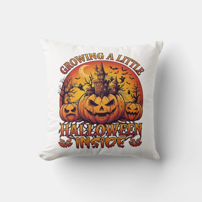 Coussin Petits citrouilles Halloween poussant à l'intérieu (Recto)