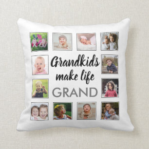 Coussin Petits-enfants font la vie Grand Citation 12 Photo