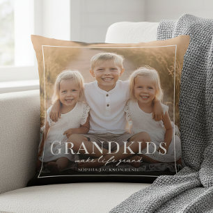 Coussin Petits-enfants rendent la vie grandiose Cadeau de