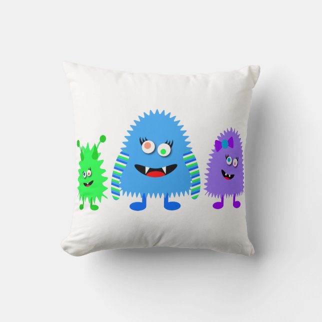 Coussin Petits monstres mignons (Recto)