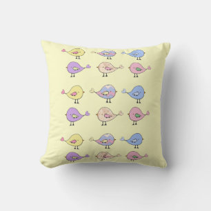 Coussin Petits oiseaux mignonnes Enfants Pépinière Jeu d'o