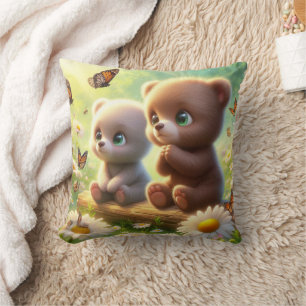 Coussin Petits ours Marguerites 3