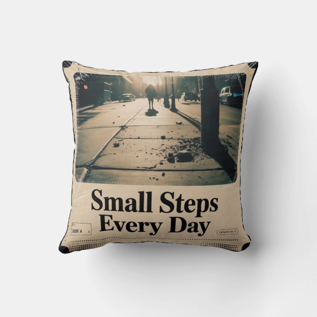 Coussin Petits pas chaque jour (Verso)