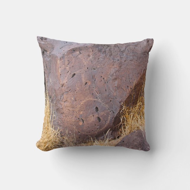 Coussin Petroglyphe en pierre naturelle (Recto)