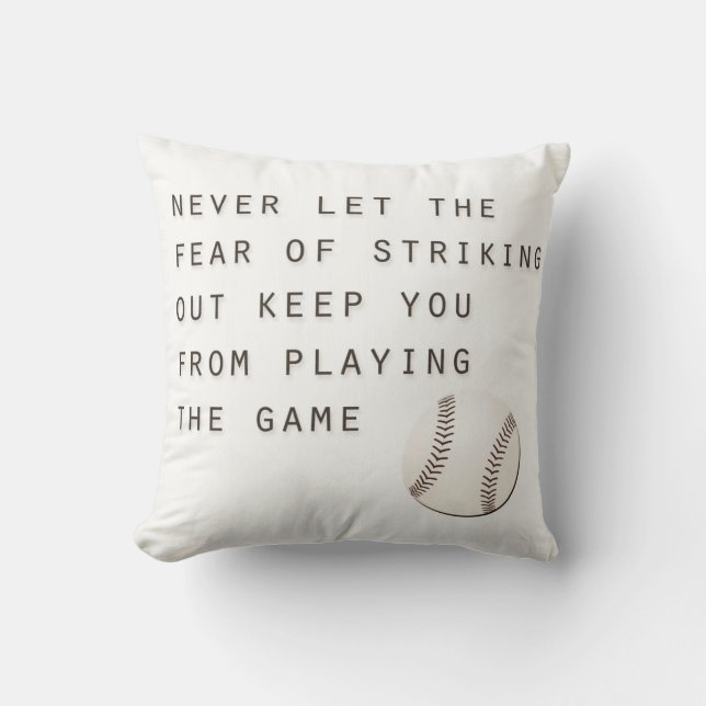 Coussin peur de frapper un inspirant baseball moderne (Recto)