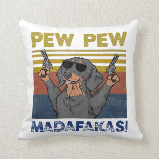 Coussin Pew Pew Madafakas Dachshund