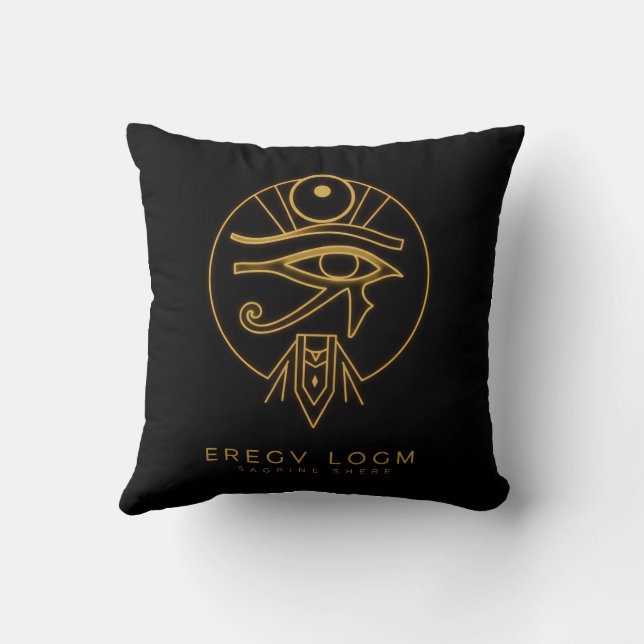 Coussin Pharaoh-Inspired Egyptian Logo – Bold Ancient Styl (Verso)