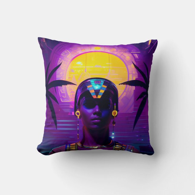 Coussin Pharaon Synthwave (Recto)