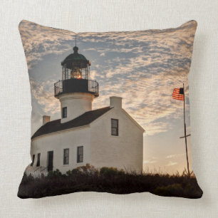 Coussin Phare au coucher du soleil, Californie