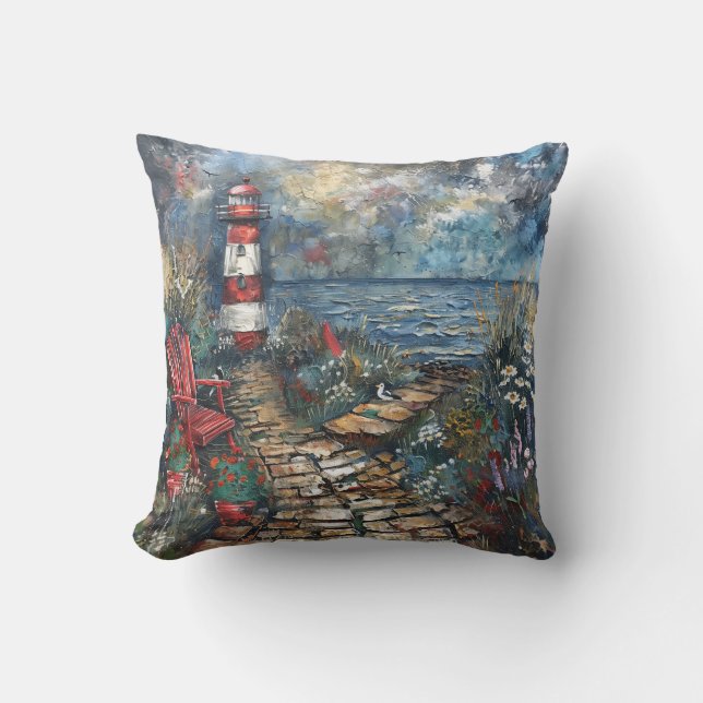 Coussin Phare côtier (Recto)