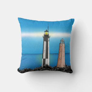 Coussin Phare de Cape Henry la nuit
