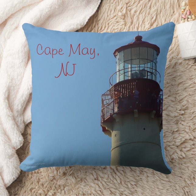 Coussin Phare de Cape May en gros plan, NJ (Couverture)