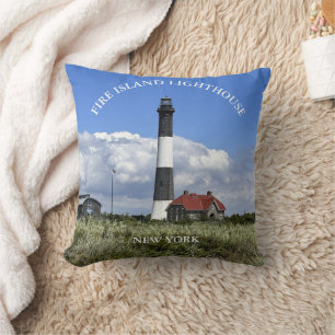 Coussin Phare de Fire Island New York Tour d'oreiller