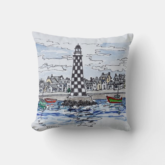 Coussin Phare de la Perdrix, Loctudy | Bretagne, France (Recto)