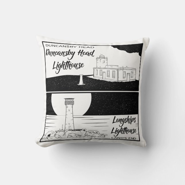 Coussin Phare de Land's End John o'groats (Recto)