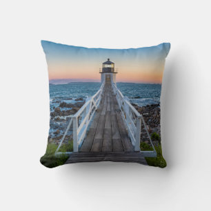 Coussin Phare de Marshall Point au coucher du soleil