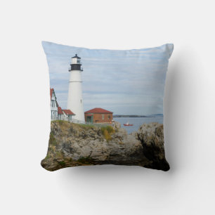 Coussin Phare de Portland Headlight sur la côte rocheuse