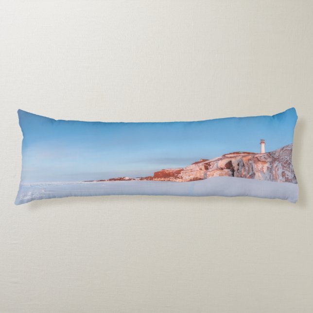 Coussin phare sur bord de la falaise et des glaces (Devant)