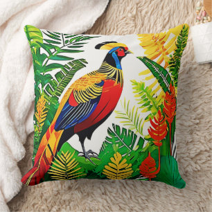 Coussin Pheasant Exotique Jungle
