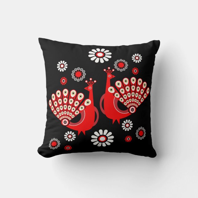 Coussin Pheasers Peacock Art (Recto)