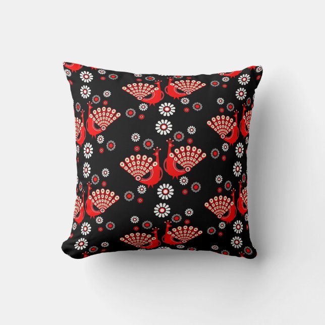 Coussin Pheasers Peacock Art (Recto)